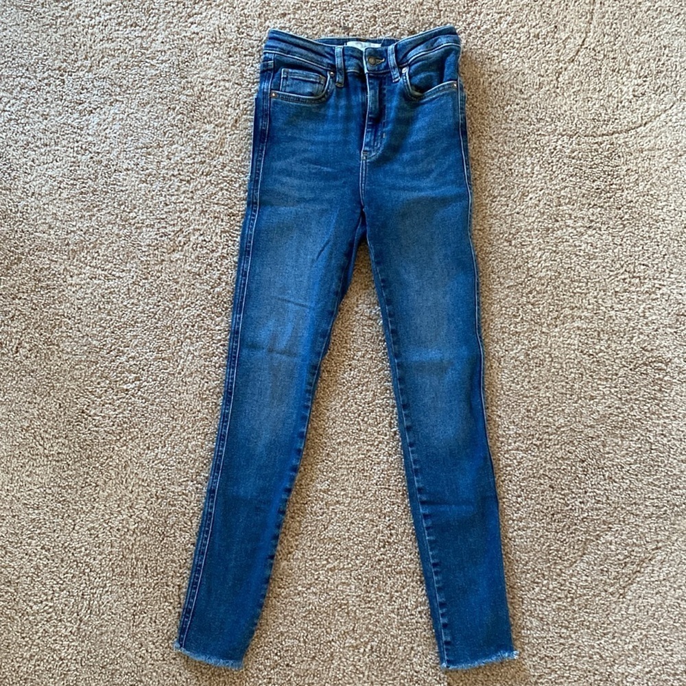Free People Raw High-Rise Jegging in Deep Indigo - Picture 7 of 9